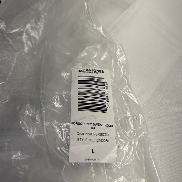 Jack & Jones Originals Tan Pullover Hoodie Mens Large NEW - Picture 8 of 9